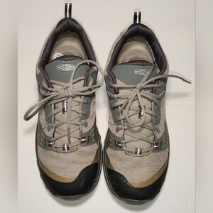 Keen Terradora II Womens Shoes Sz 7 Gray Ocean Wave Waterproof Hiking Sneakers